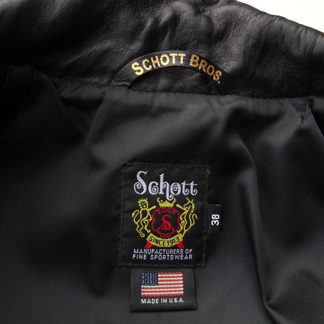 米国製Schottショット103USトラッカー7209シングルライダース38牛革