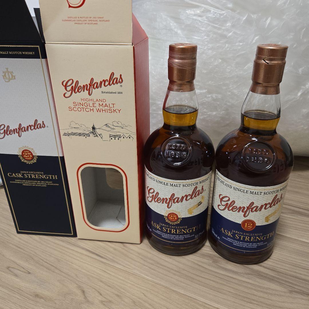 グレンファークラス　25年　12年　セット　2本　カスクストレングス