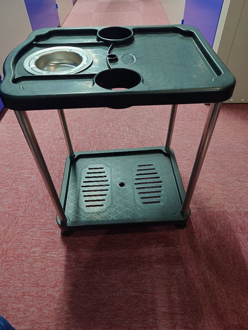 全自動麻雀テーブル 青 ベルベットカバー＋サイドテーブル付き