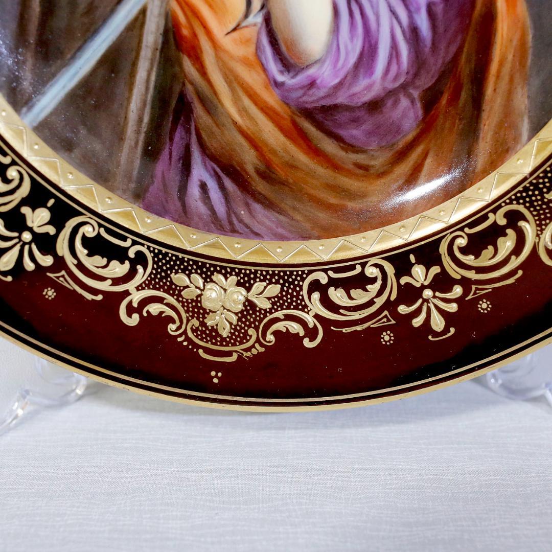 【送料込み】ヴィエナスタイル プレート 女性像 金彩