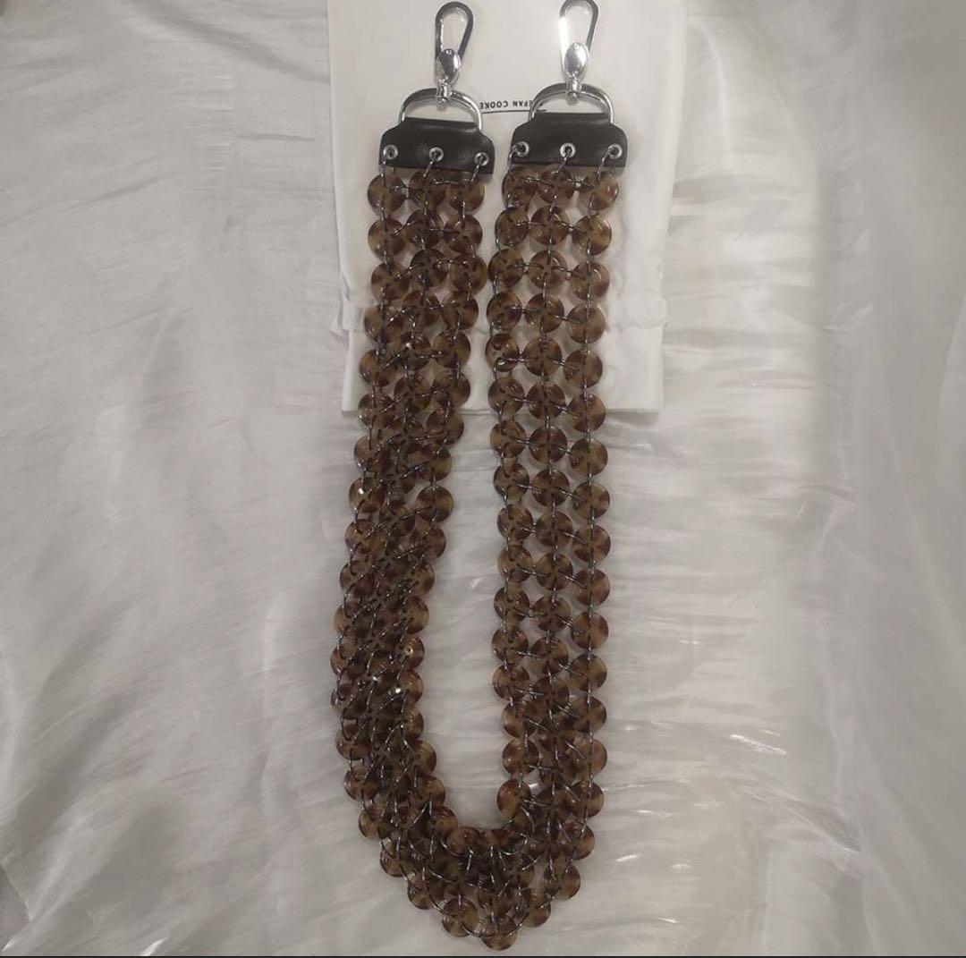 値下げ可 希少！！ ボタンストラップ バッグ　チェーン