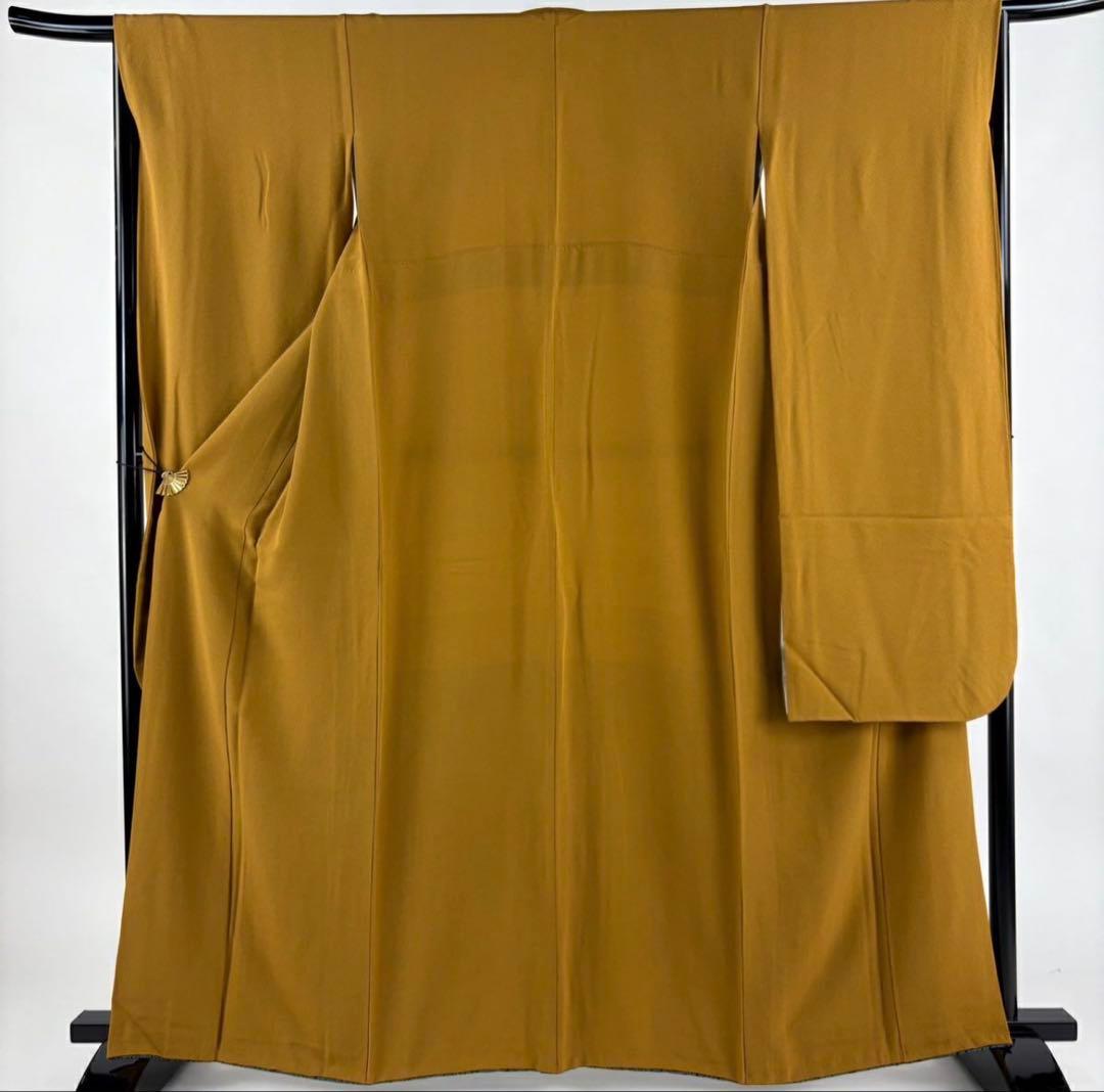 【きらきらストーンからし色無地振袖】