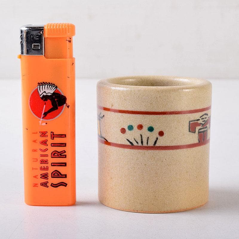 茶道具　赤膚焼　赤膚山元窯　七代　古瀬堯三昨　奈良絵　蓋置　共布共箱　V8206