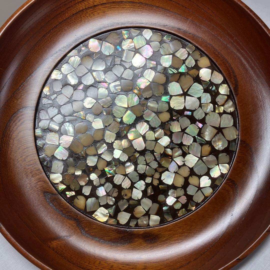 螺鈿　欅　小皿(小島　雄四郎)