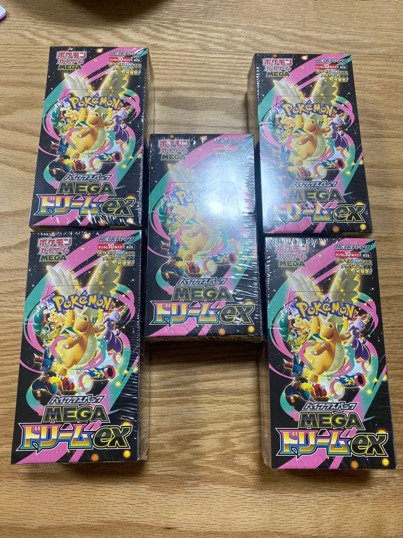 ポケモンカードゲーム MEGAドリームex 5BOX シュリンク付き 未開封