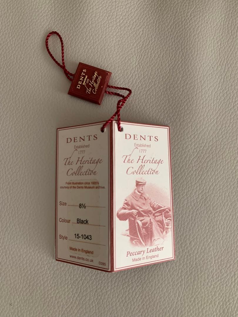 【新品・未使用品】デンツ ペッカリーグローブ 黒 アンライニング 8H