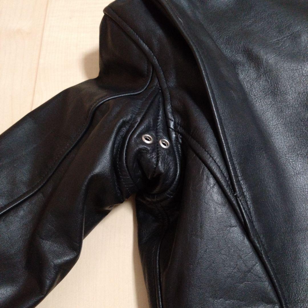 ホーンワークス　ブラックレザージャケット シングルライダース　xl