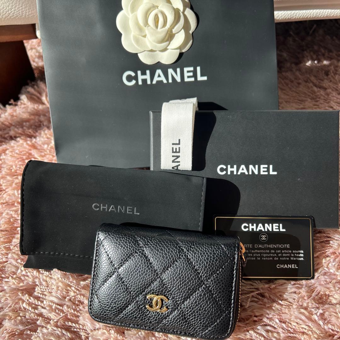 CHANEL 正規品　マトラッセ　ゴールド金具パース　ケース小銭入れ