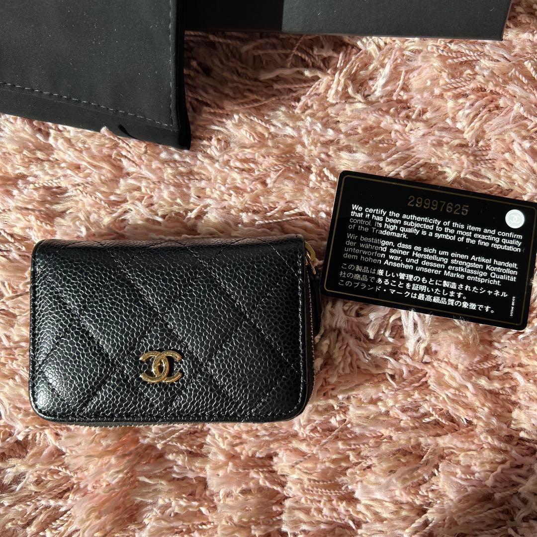 CHANEL 正規品　マトラッセ　ゴールド金具パース　ケース小銭入れ