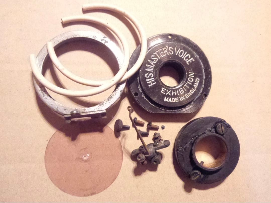 ♬ OH済 英国製 HMV EXHIBITIONサウンドボックス 蓄音機