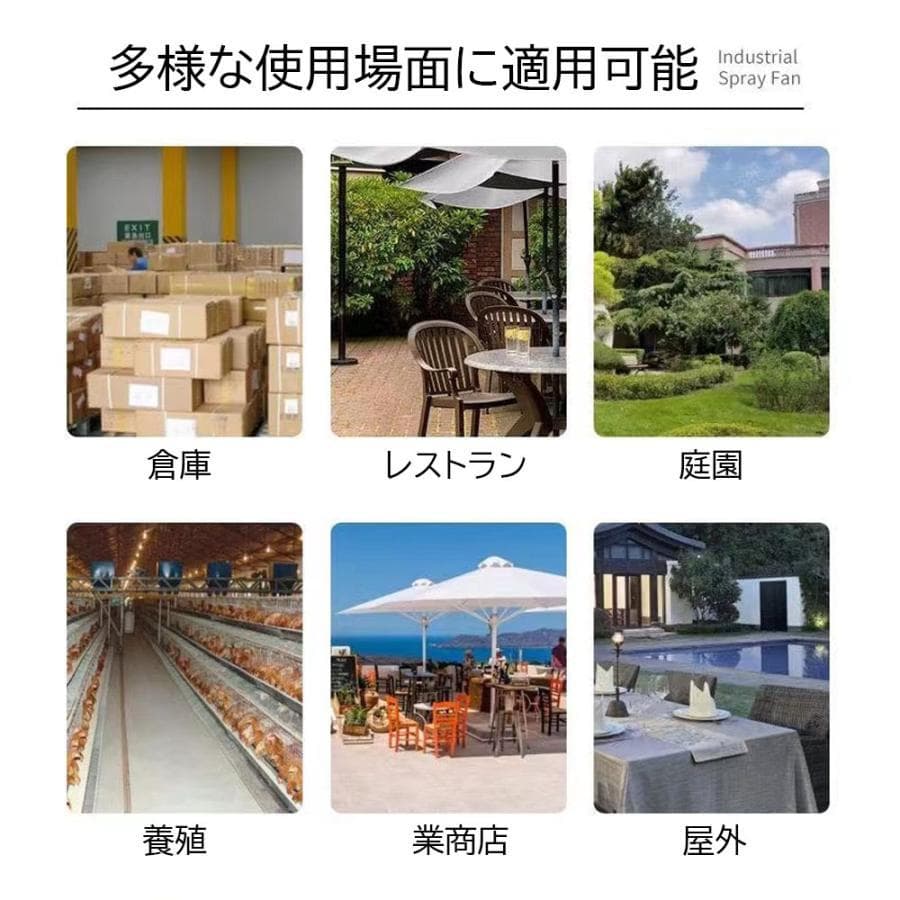 業務用大型ミストファン キャスター付き ミスト アウトドア イベント夏冷風機