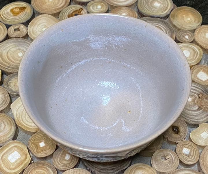 吉野山茶碗 赤膚焼 尾西楽斎 作 桜 紅葉