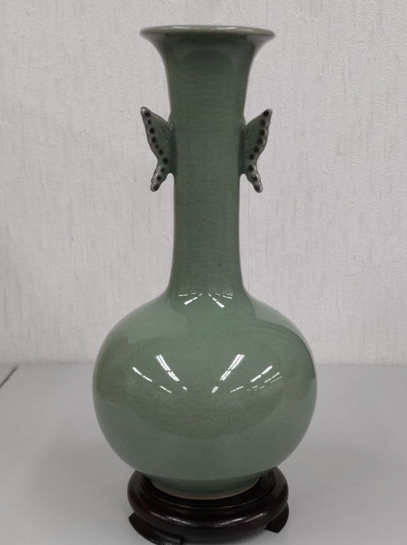 高麗青磁花瓶　海剛　D059