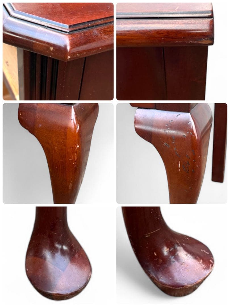 IDC大塚家具 コンソール テーブル 猫脚 アンティーク マホガニー 英国 鏡台