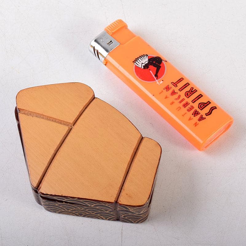 茶道具　多田桂寛作　青海波　結文香合　共布共箱　V　8114