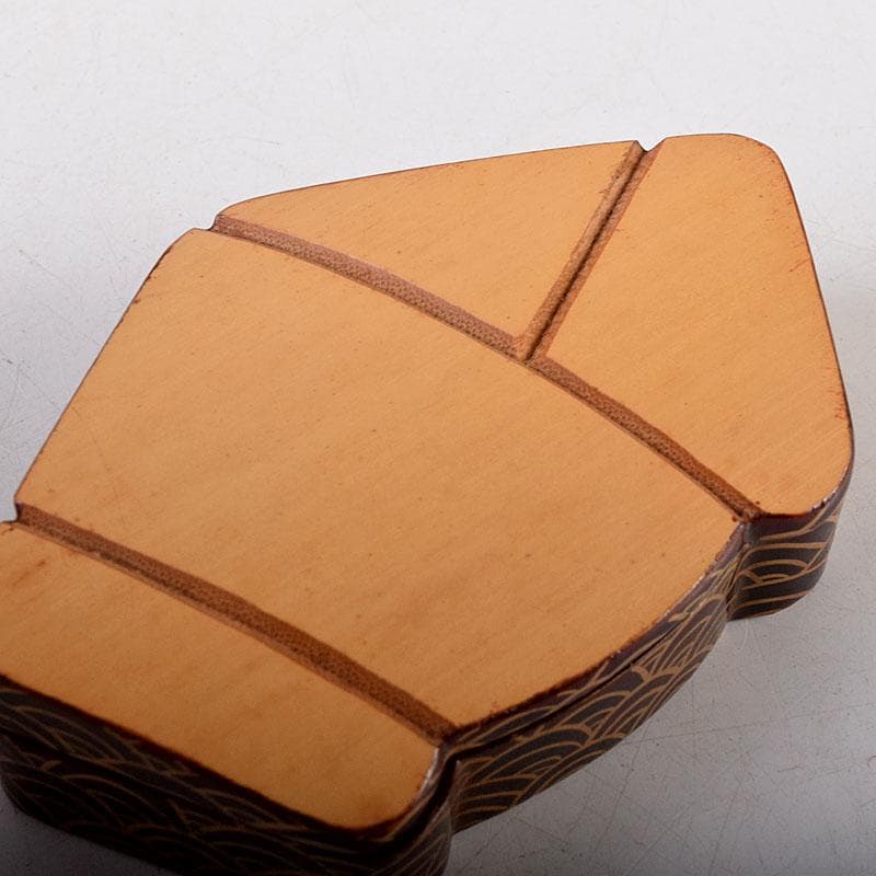 茶道具　多田桂寛作　青海波　結文香合　共布共箱　V　8114