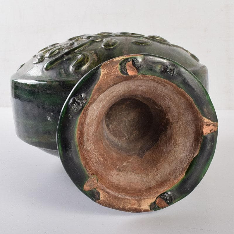 beach　刻花文　扁壷　花瓶　高さ約34cm　時代箱　V　R8628H