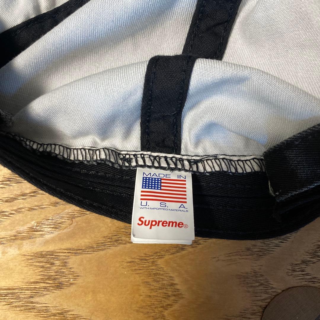 SUPREME 黒 Sロゴキャップ