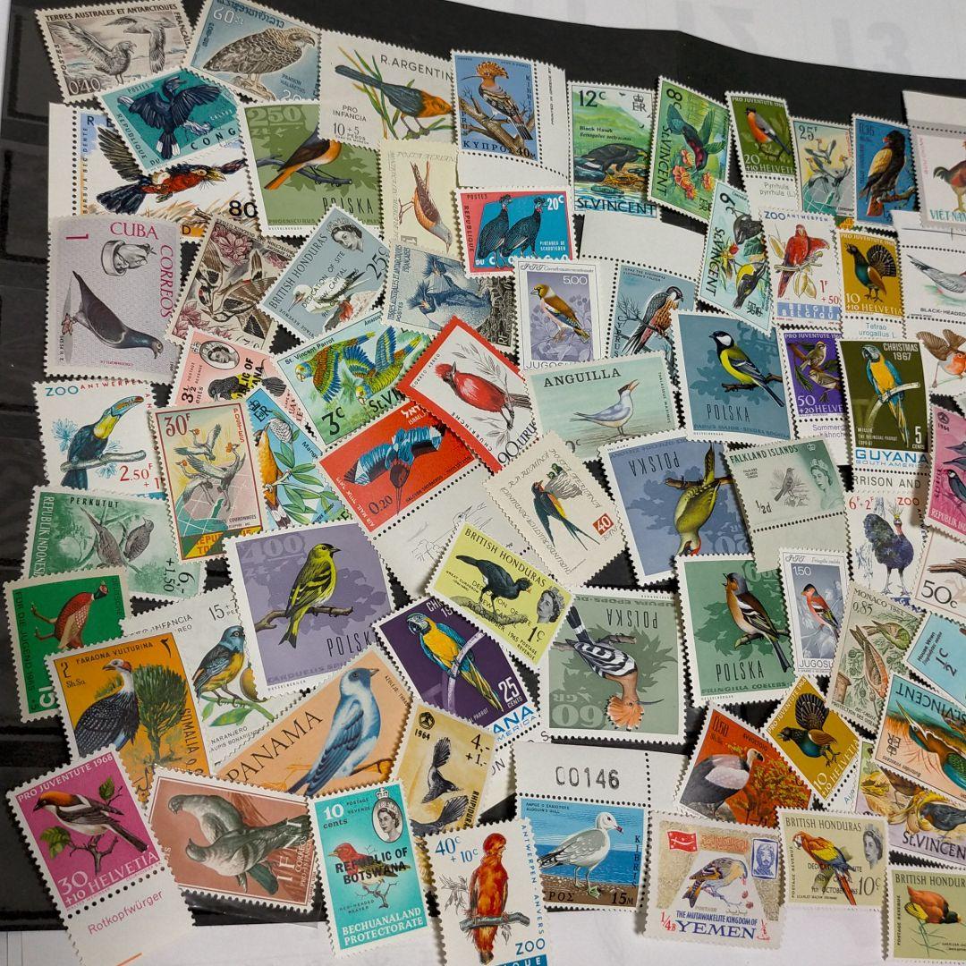 まとめ済 外国切手 世界各国鳥類切手大量まとめ 未使用
