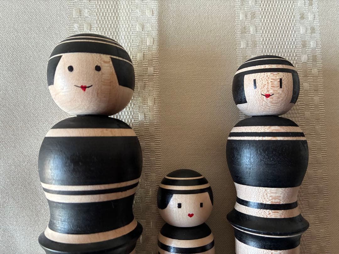 ルビンのこけし ファミリー ブラック 黒 限定品 青森県黒石市 22000円