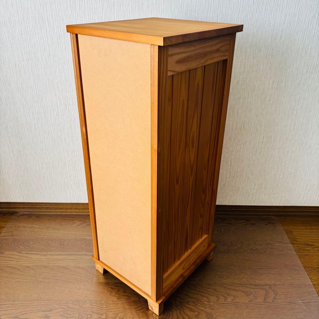 スリムチェスト 7段 木製 引き出し ナチュラル レトロ 北欧風 無垢材風 収納