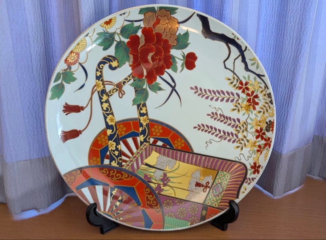 九谷焼　大皿　陶芸品