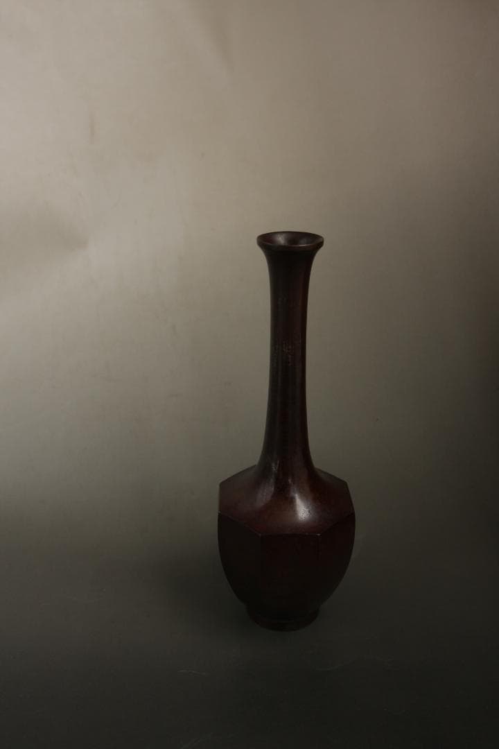 鶴首花入れ　金属製 茶道具