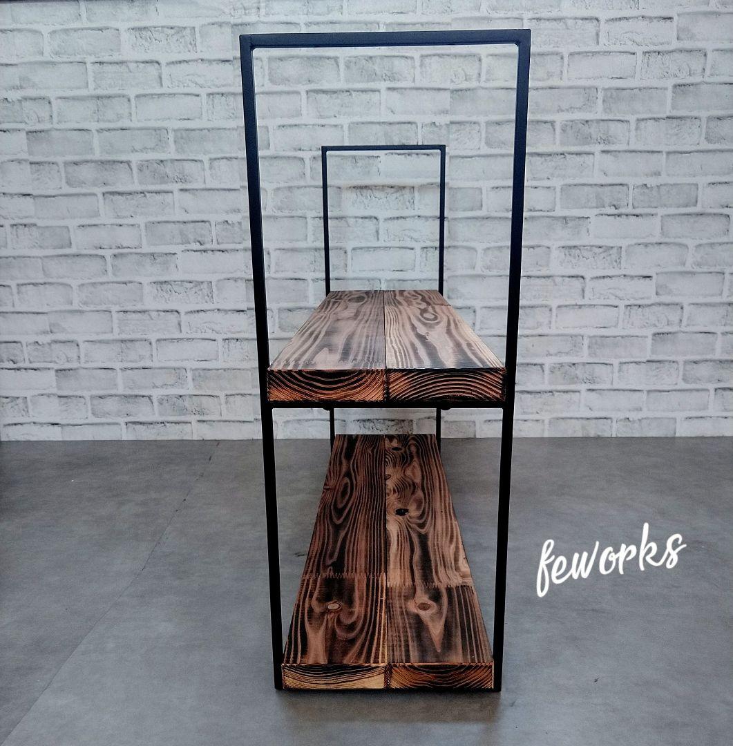 アイアンラック枠　激細10ミリ　サイズオーダー可能　天井吊り壁付け　シェルフ　棚