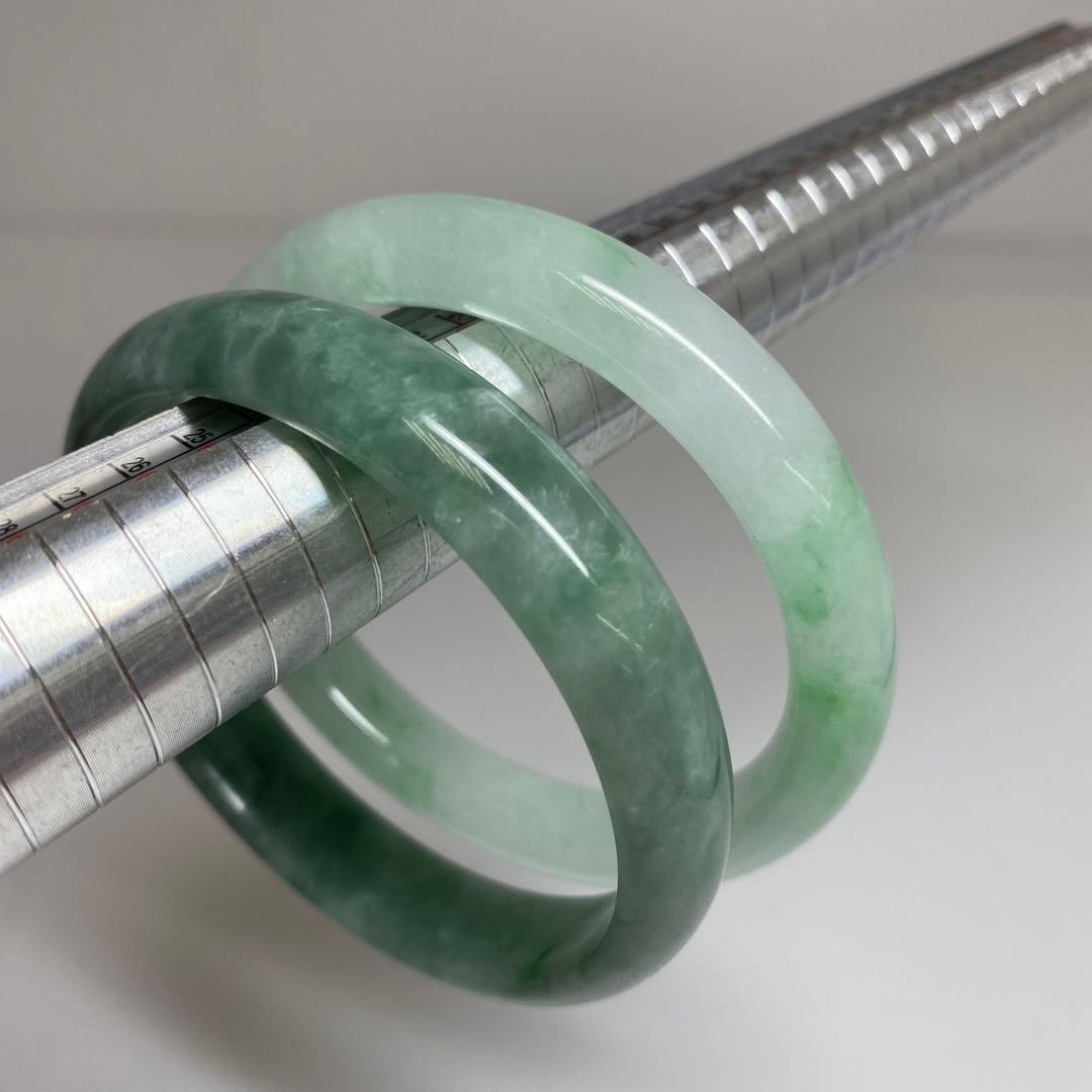 本翡翠　バングル2点　79g トヒチ　東さ7-0331☆2F