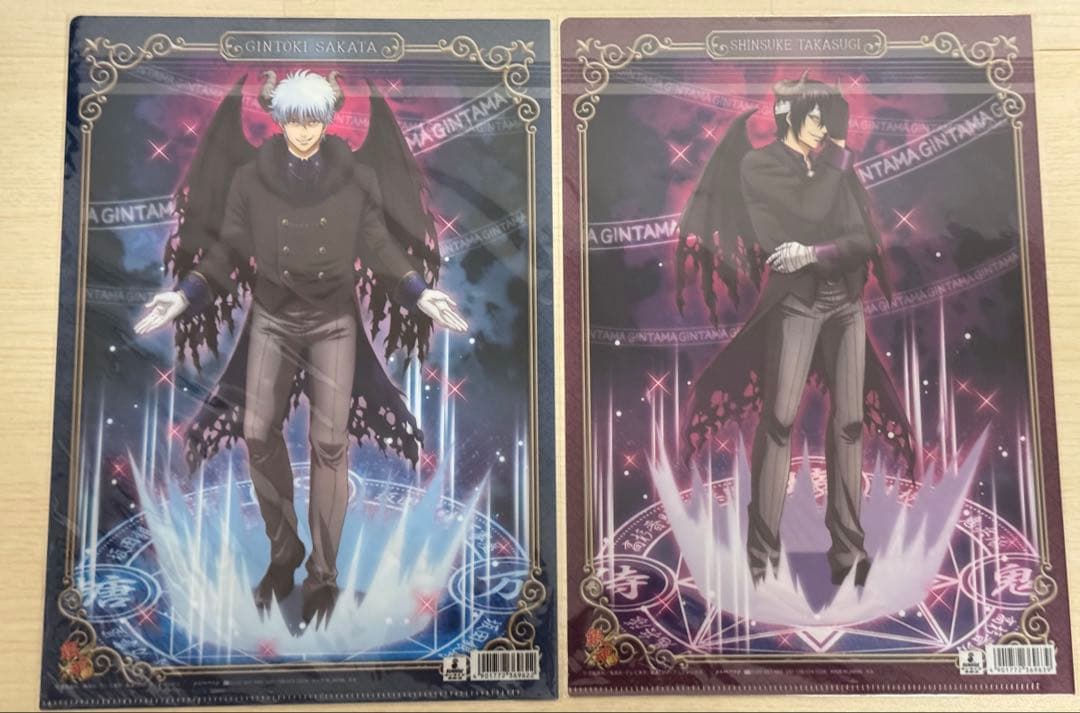 希少 銀魂　A4クリアファイル　天使＆悪魔ver. 坂田銀時　高杉晋助