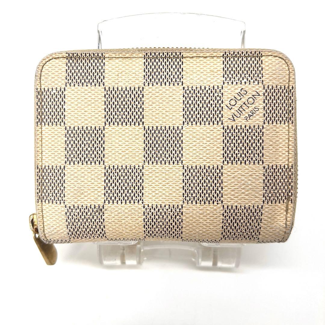 ルイヴィトン ケース ダミエ・アズール ジッピーパース ホワイト