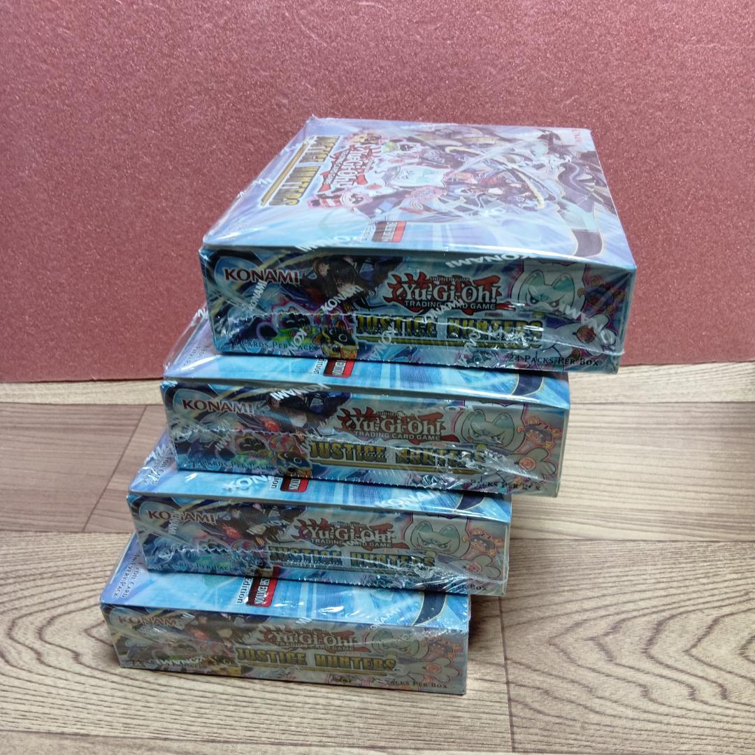 4BOXセット シュリンク付き 遊戯王 英語版 ジャスティス・ハンターズ 新品