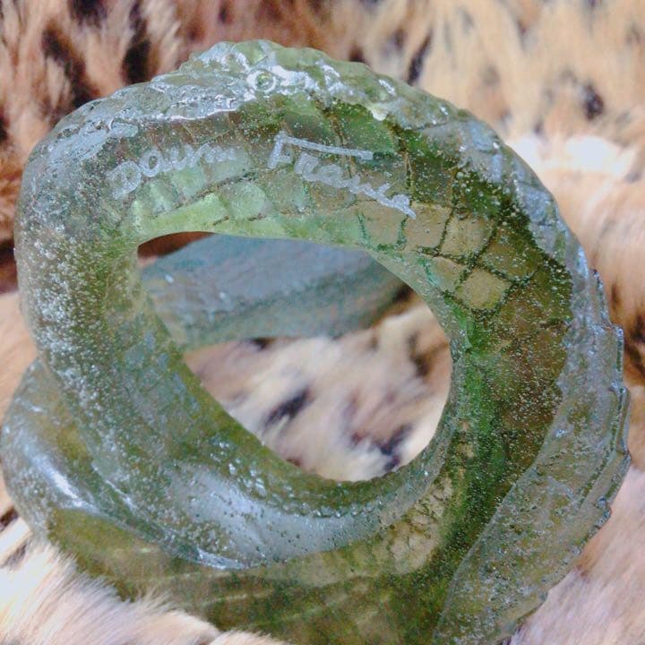 コブラ　緑　ドームフランス　ドーム　ナンシー　エミール・ガレ　蛇　クリスタル