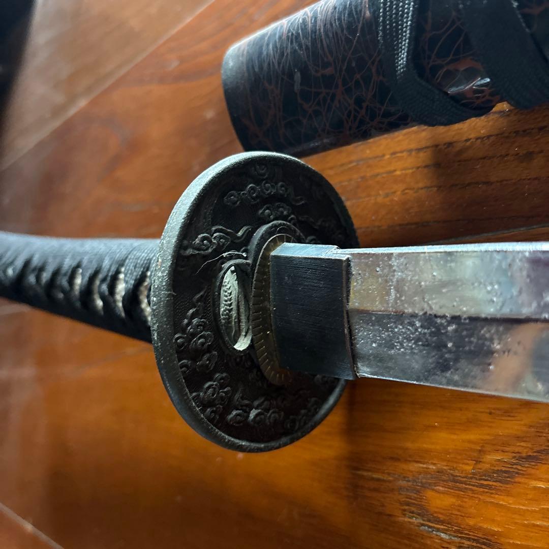 正月限定1月4日まで！日本刀 模造刀黒色鞘 白い柄