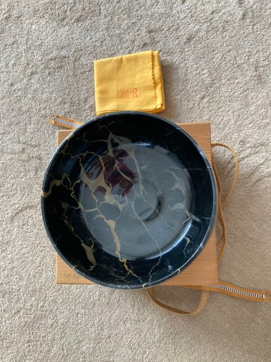 ★天然石★ 茶碗　秀観作　金鉱山石