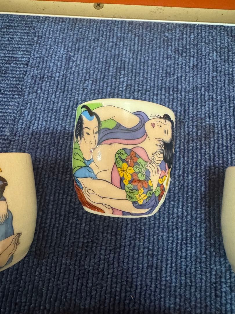 1730  春画　浮世絵　お猪口　5個セット