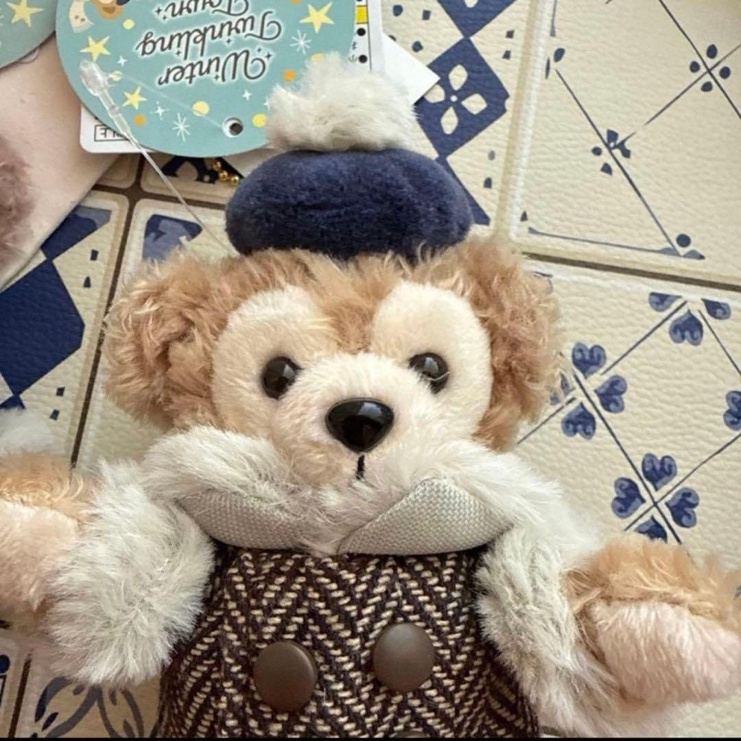 ダッフィー　シェリーメイ他　ぬいぐるみバッジ　ウィンタートゥインクリングタウン