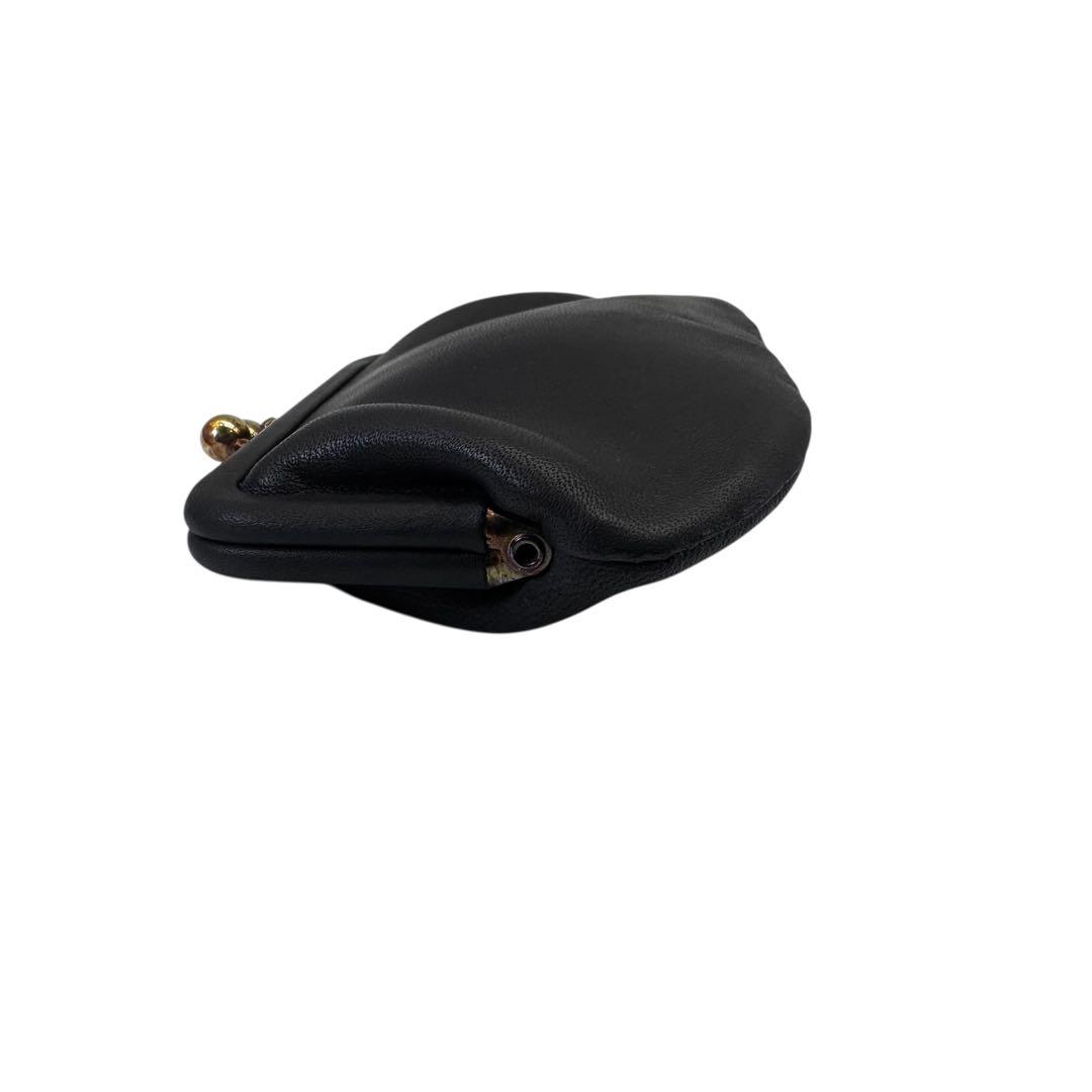 極美品 COACH コーチ がま口財布 小銭入れ ウォレット レザー 黒