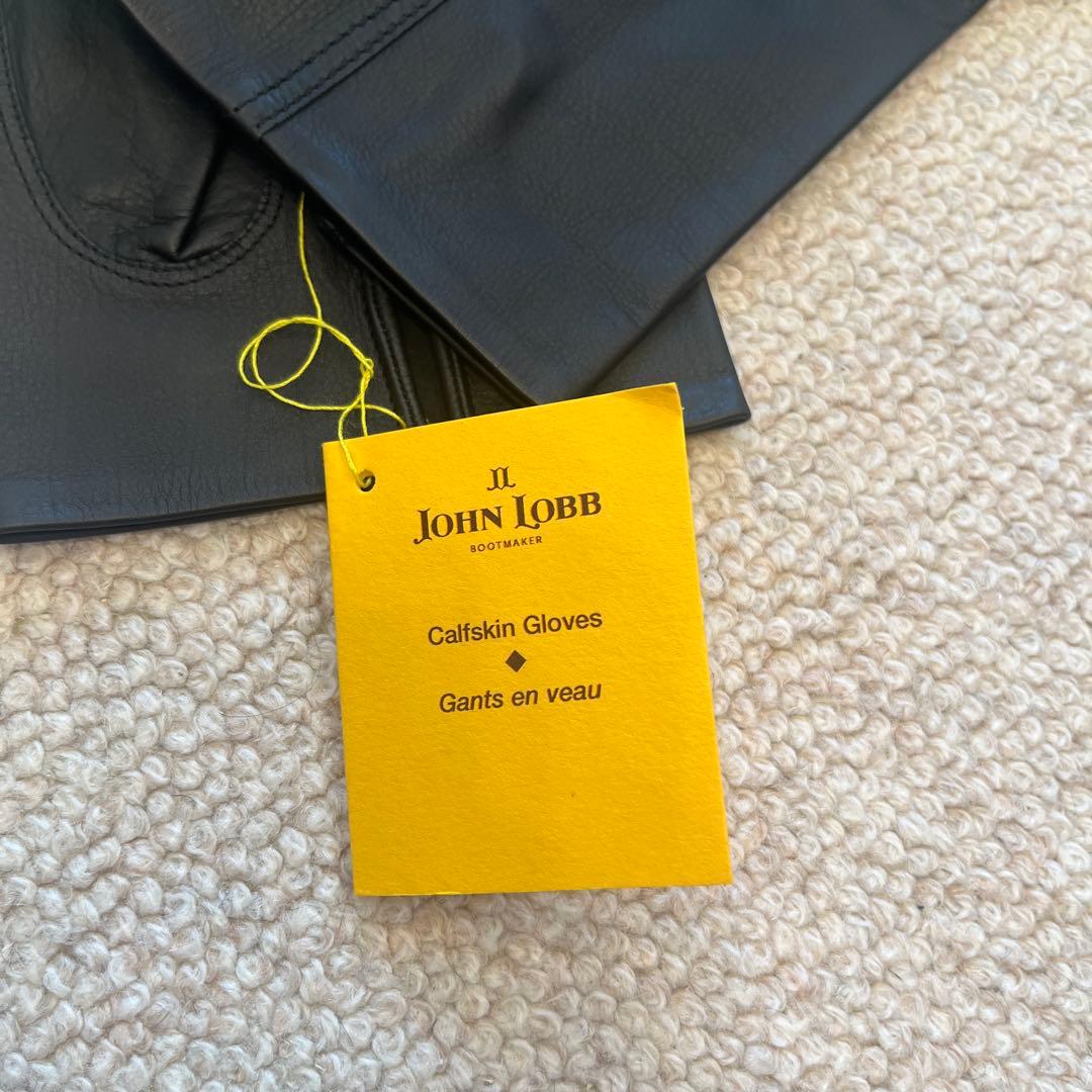 【新品タグ付き】JOHN LOBB ブラックカーフスキンレザー手袋 サイズ9