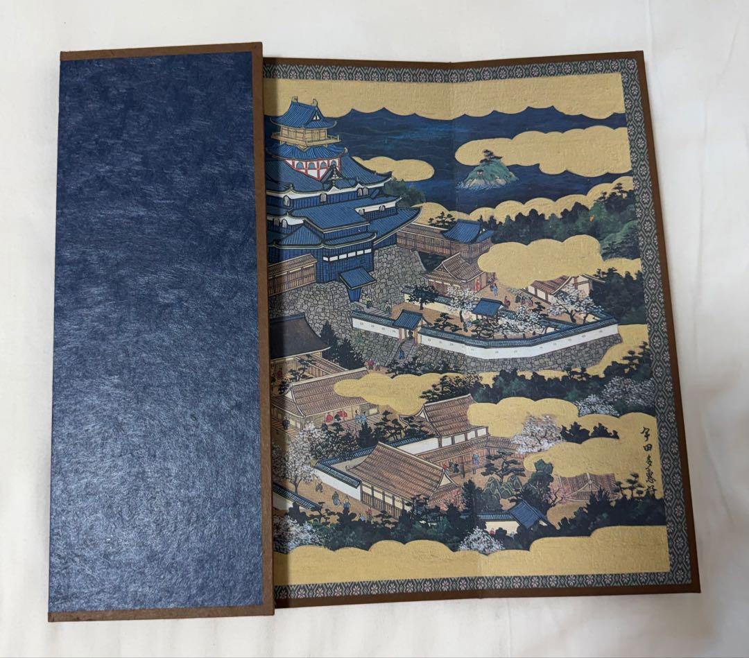 安土 南蛮図屏風 2個セット｜説明書・新聞切り抜き付｜記念複製屏風