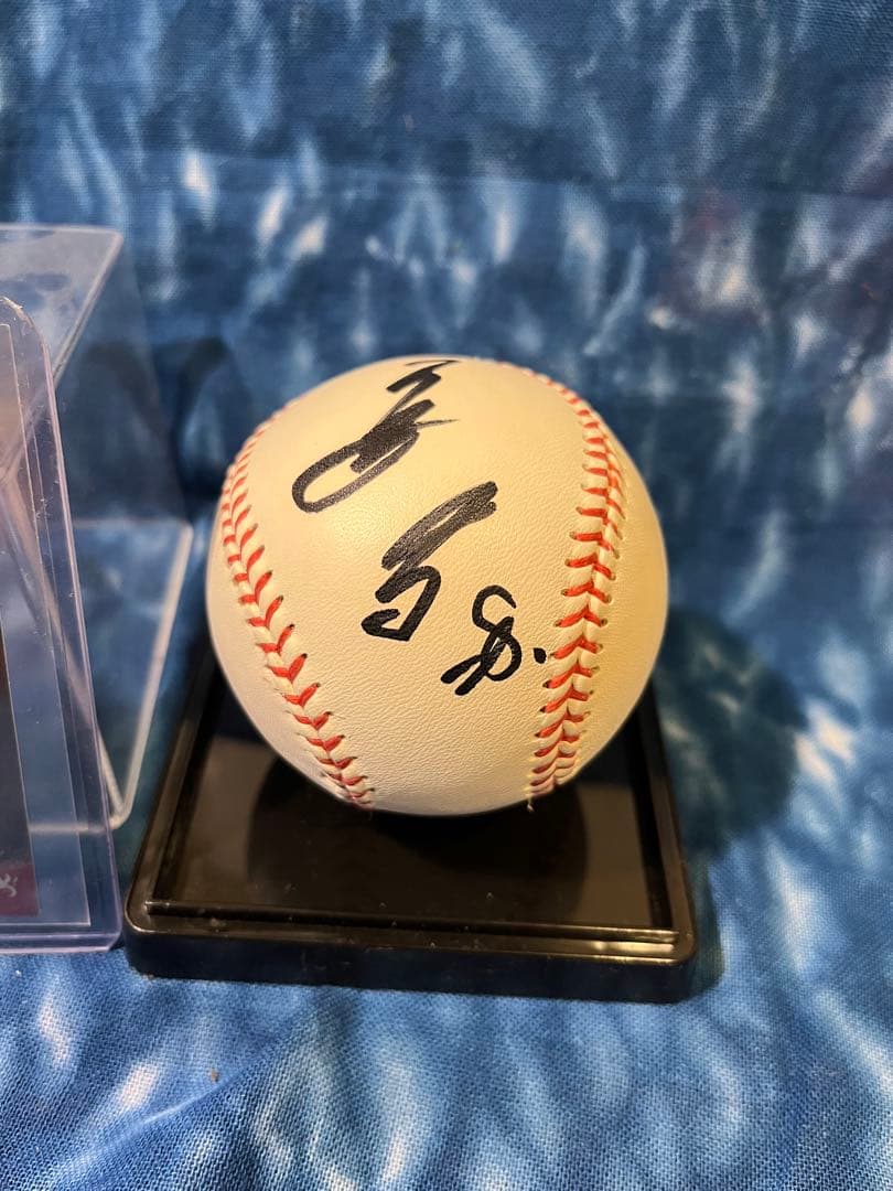 阪神タイガース　江夏豊　直筆サインボール　サインカード付き