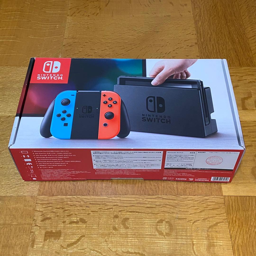 未対策機Switch初期型 フルセット128GB SD付 純正ケース付 ジャンク