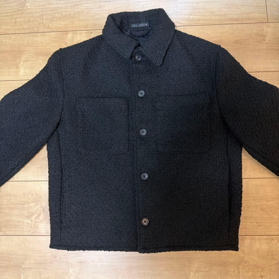 ZARA ザラ テクスチャードポケットシャツジャケット