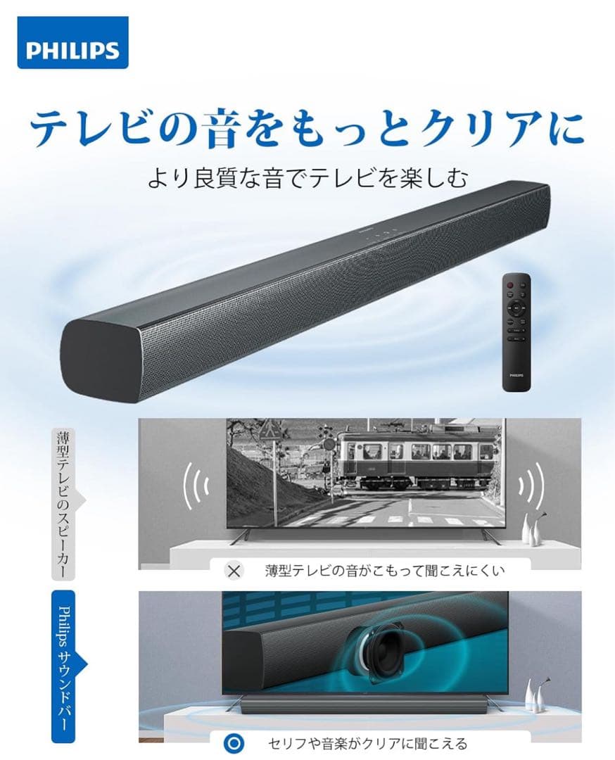 早い者勝ち 新品未使用 Philips サウンドバー スピーカー TAB4288