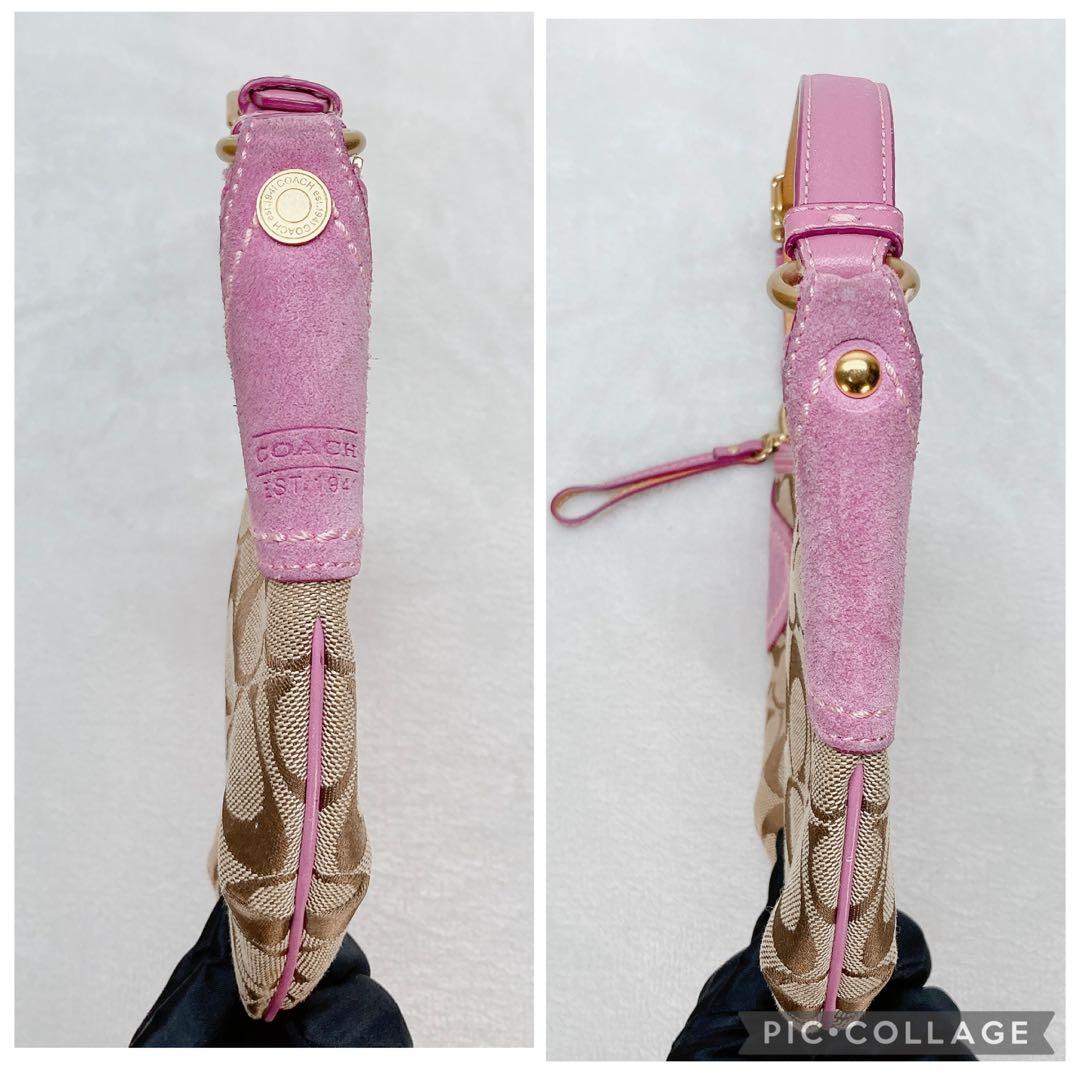 ✨美品✨COACH コーチ ワンショルダーバッグ ハーフムーン ピンク y2k