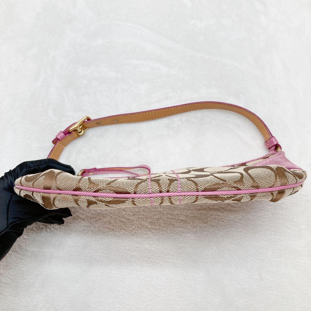 ✨美品✨COACH コーチ ワンショルダーバッグ ハーフムーン ピンク y2k