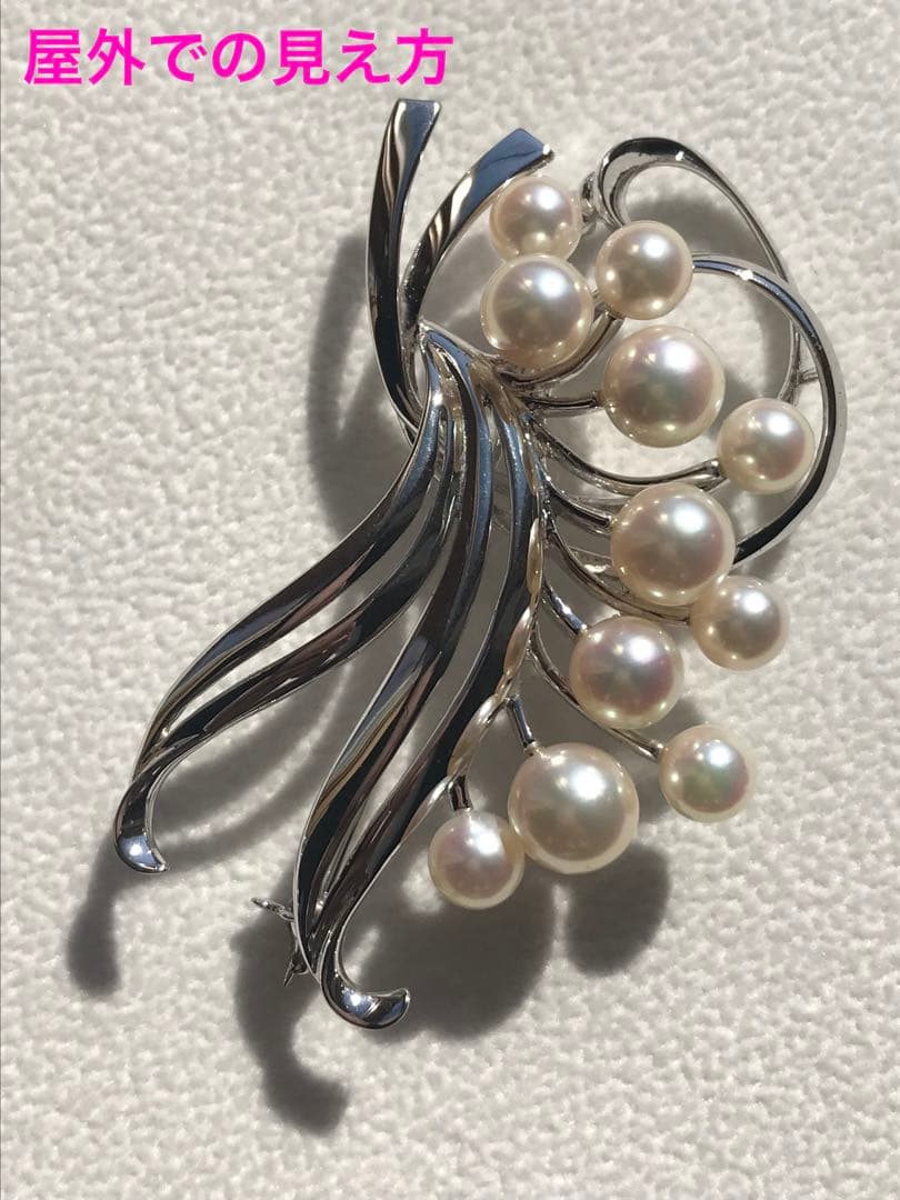 【特価！】MIKIMOTO 華やか　ゴージャス　AKOYA ブローチ