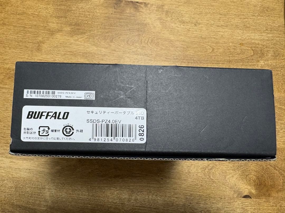 BUFFALO セキュリティーポータブルSSD 4TB