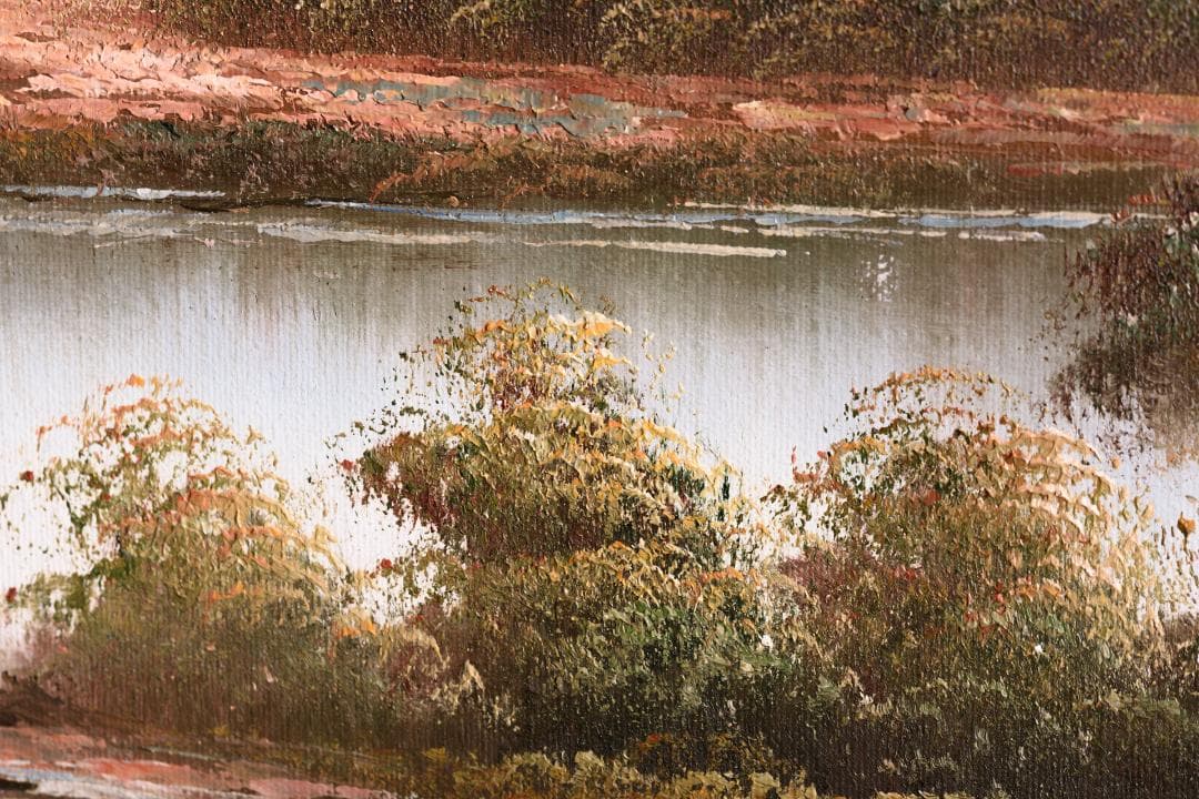 ★未使用高級ゴールド額付★手書き油絵★外寸約880×660mm 玄関やリビングに