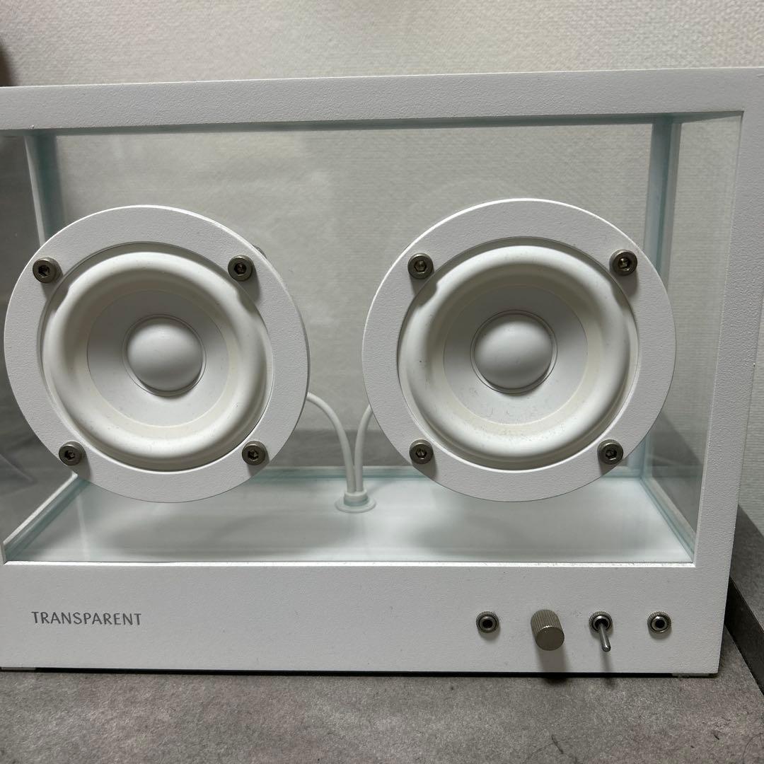 こんにちは TRANSPARENT ホワイト スピーカー